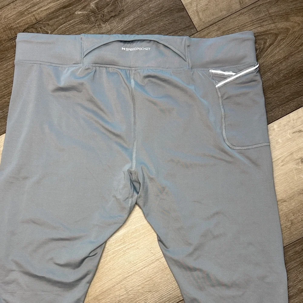 Under Armour Gray Qualifier Elite Cold Running Tights - Picture 9 of 15